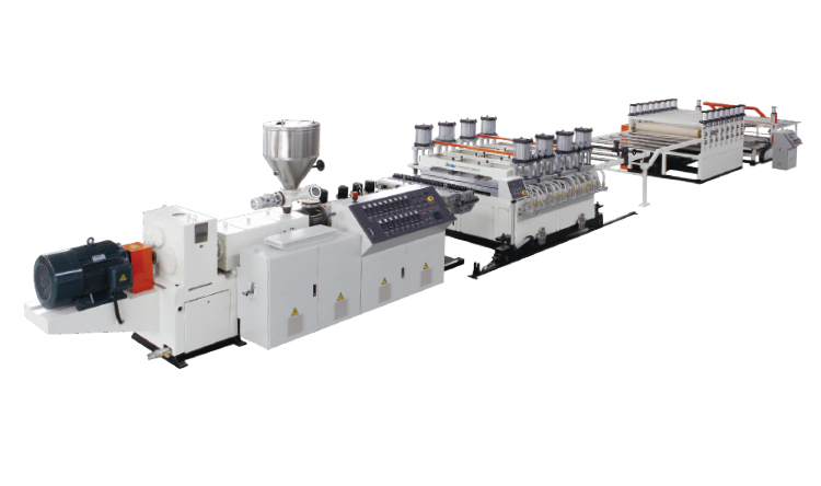 PVC semi -skinning foaming (wood and plastic) foam board, common extrusion foam board production line