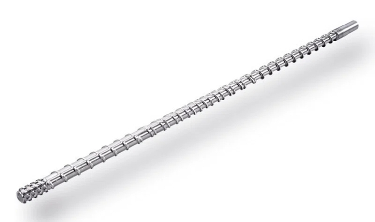 Screw barrel with water-cooled jacket