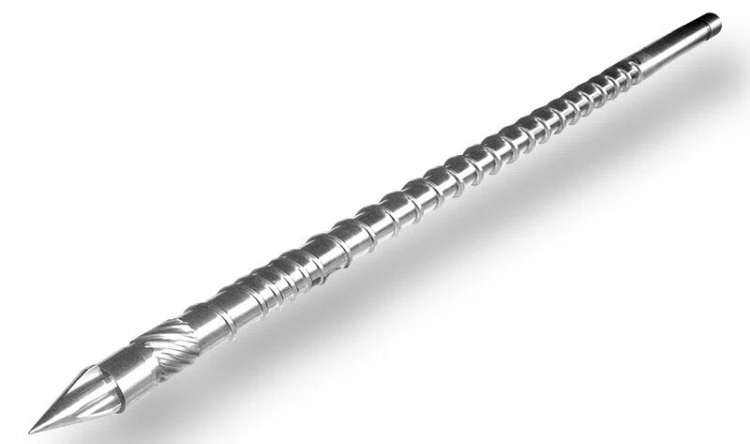 Bimetallic injection barrel and screw