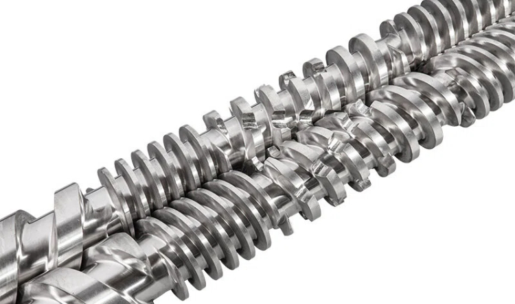 Parallel twin screw barrel for extrusion machine