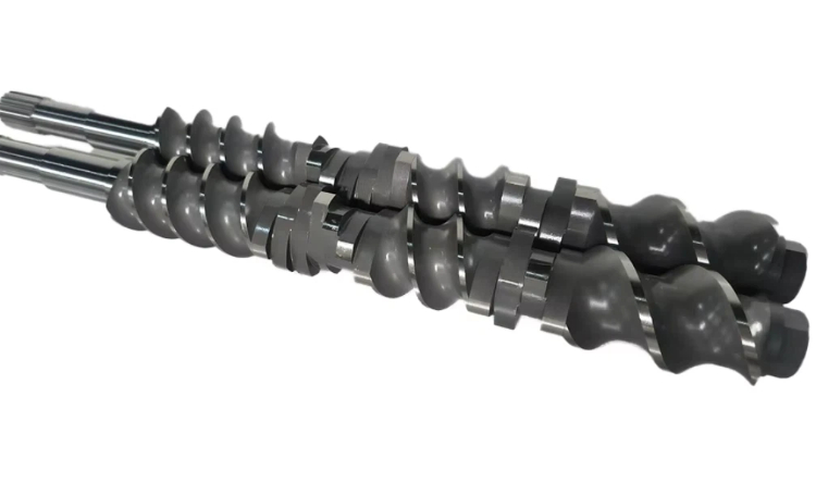 Screw barrel for food machinery